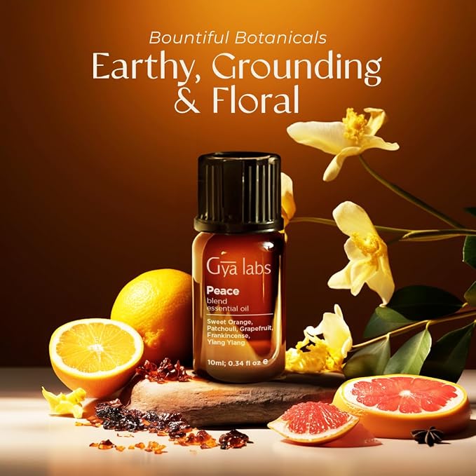 Peace Essential Oil for Diffuser & Deep Calm Essential Oil for Diffuser Blend Set - Aromatherapy Grade Essential Oils Set - 2x0.34 fl oz - Gya Labs