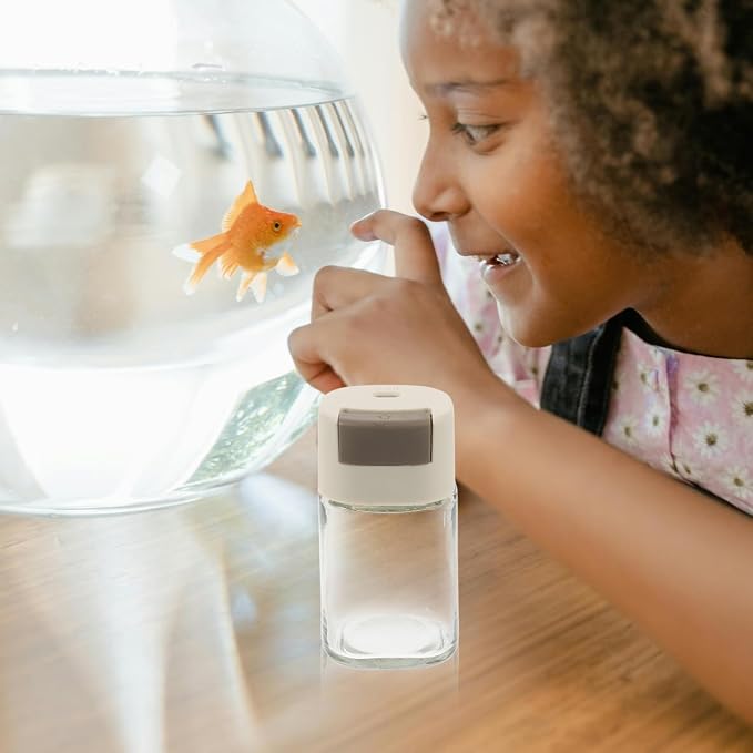 NOLITOY Manual Fish Food Dispenser Bottle, Angled Nozzle Squeeze Spot Feeder for Aquarium Targeted Feeding, Pet Food Storage for Betta Shrimp Turtles