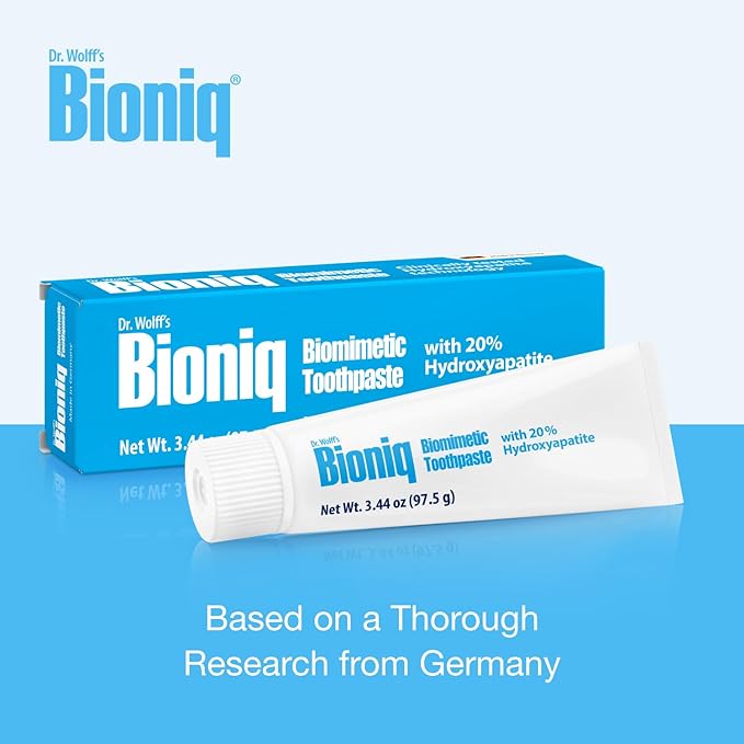 Bioniq Classic Fluoride Free Toothpaste with 20% Hydroxyapatite, Clinically Tested for Sensitive Teeth, Expert Enamel and Gum Care with Mint Flavor, Daily Use 3.44 oz 1pack