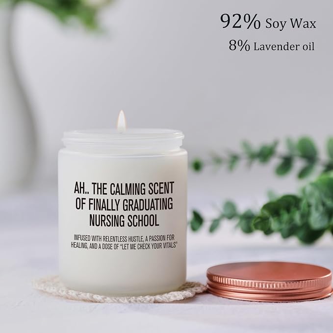 Funny Nurses Doctors Gifts for Women - Best Nurse Christmas Doctor Appreciation Birthday Graduation Retirement Gifts - LPN RN Grad National Nurses Week Work Gift Candle