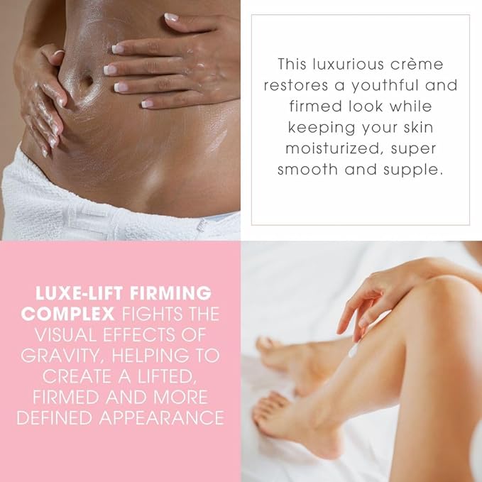 Consult Beaute Champagne Lift Hydrating Firming Body Cream with Pink Pepperslim, Tightens, Tones Crepey Skin, Moisturizer for Dry Skin, Warm Santal, 8 oz.
