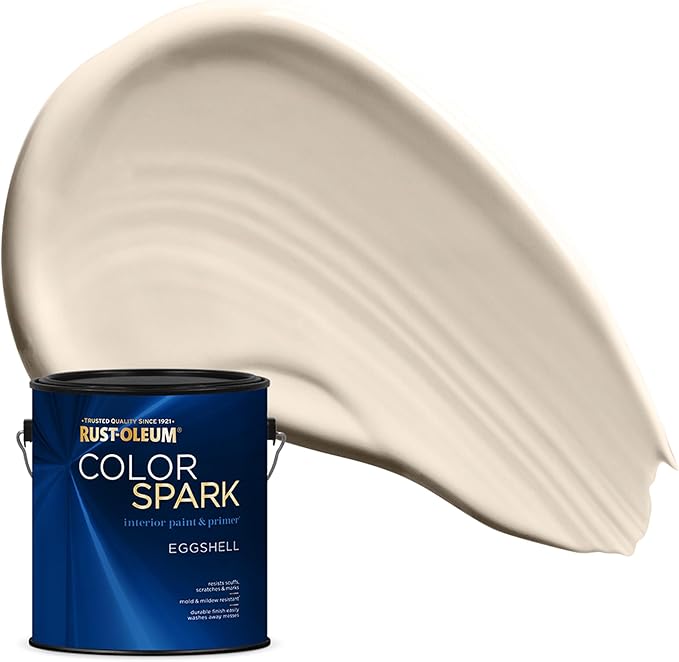 Rust-Oleum Color Spark Interior Paint and Primer in One, Eggshell, Sesame Seed, 1 Gallon