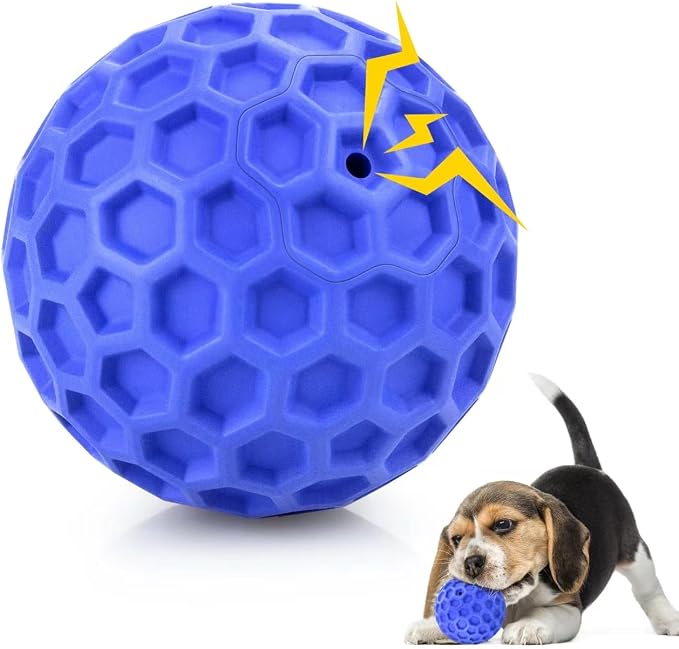 DISSKNIC Tough Squeaky Dog Balls Puppy Toys, Interactive Dog Toys for Small Dogs, Puppy Chew Toys for Teething and Relax, Dog Chew Toy Small Balls Dog Toys for Small Breed, Outdoor Dog Toys for Dogs