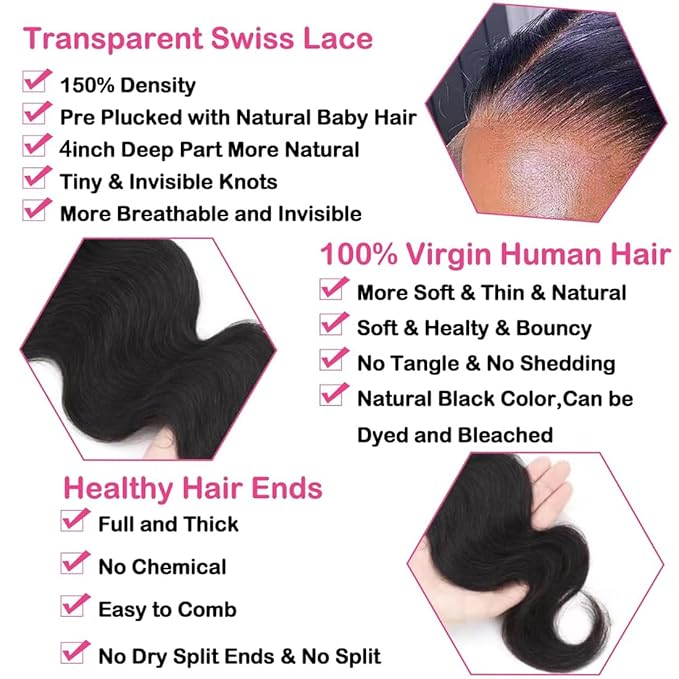 4x4 Skinlike HD Lace Closure 4x4 Human Hair Body Wave Lace Closure 14inch Brazilian Virgin Real Human Hair Body Wave Free Part Closure Pre Plucked Natural Hairline Nature Black