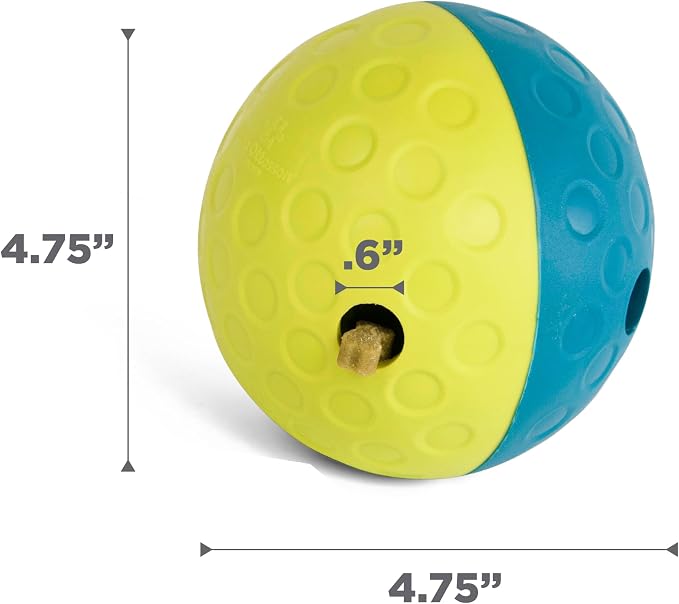 Outward Hound Nina Ottosson Treat Tumble Dog Toy Puzzle Ball, 4.8" | Level 1 Easy, Food-Dispensing Ball, Holds 1 Cup Kibble or Treats, No BPA, Interactive Enrichment, Dogs & Puppies