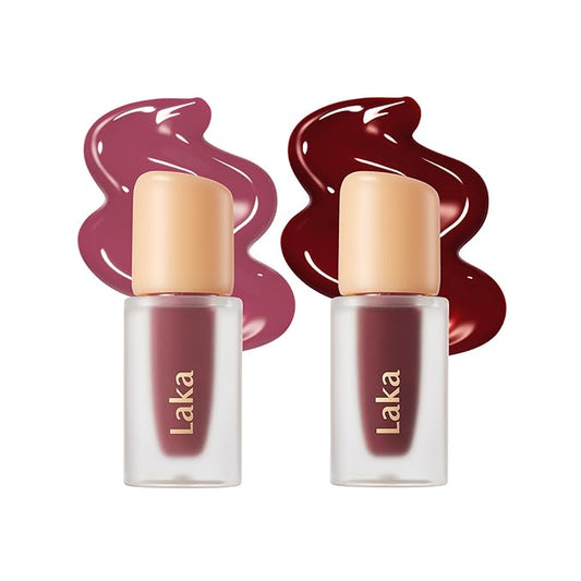 Laka Fruity Glam Lip Tint Mini Duo #102 Dewy, #120 Caffeine Rose