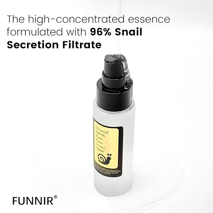 Snail Mucin 96% Essence 100ml, Hydrating Serum for Face with Snail Secretion Filtrate for Dull Skin, Skin care products for All Skin Types