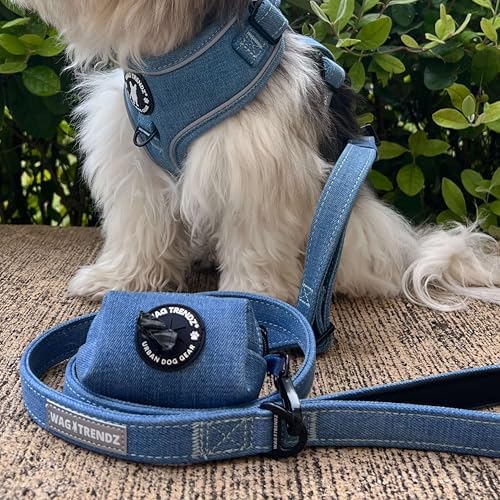 WAG TRENDZ Poop Bag Holders For Leashes | Dog Bag Holder | Downtown Denim