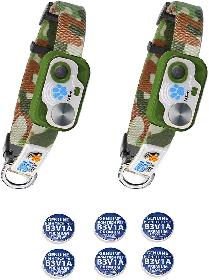 Genuine MS-5® Automatic Smart Pet Door Collar 2-Pack, Tested & Certified by High Tech Pet with 6 Free Preimum Batteries (Camo)