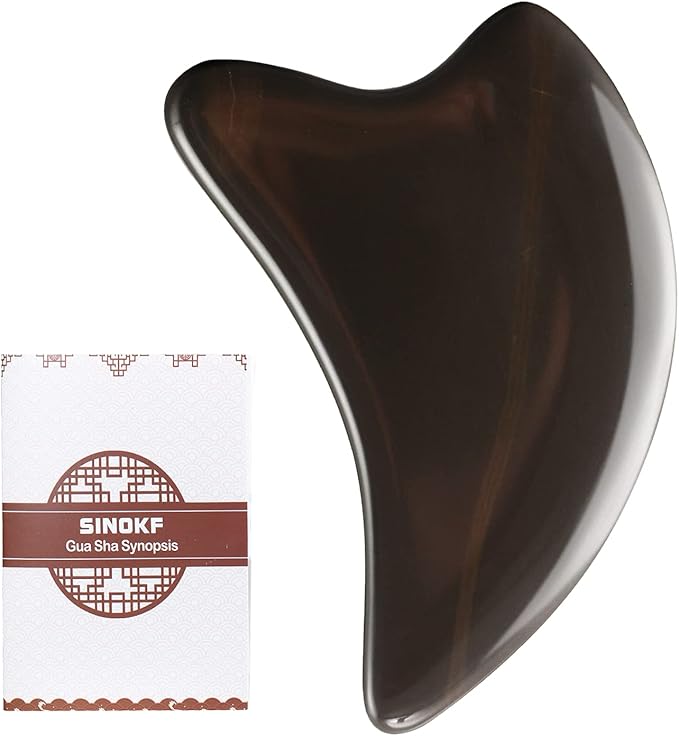 SINOKF Bian Stone Gua Sha Facial Tools Scraping Massage Face Guasha Board Scraping Plate