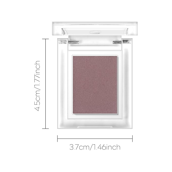 KYDA Taupe Brown Matte Eyeshadow Single, Mauve Brown Eyeshadow Compact, Ultra-fine Lightweight, Crease-proof High Pigmented Formula, Matte Mini Eyes Makeup, Purple Lilac