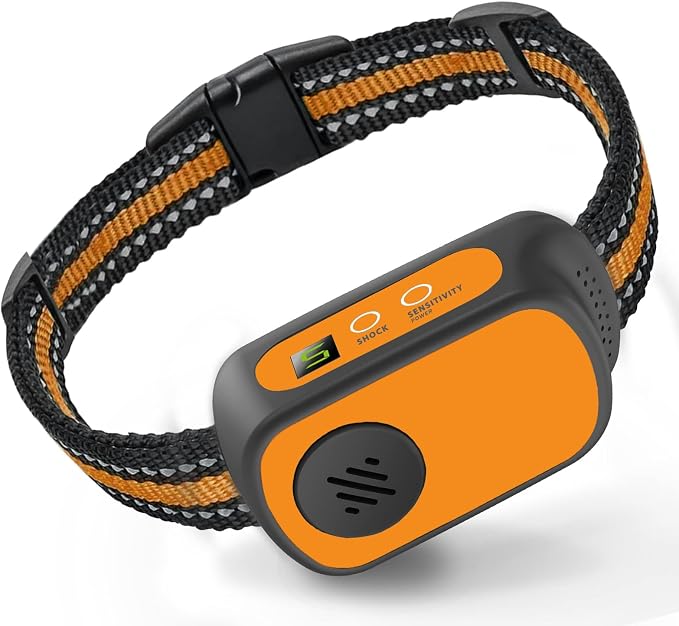 Dog Bark Collar for Large Medium Small Dogs, Rechargeable Smart Bark Collar, Anti Barking, Humane Dog Training Device with 5 Adjustable Sensitivity Beep Vibration