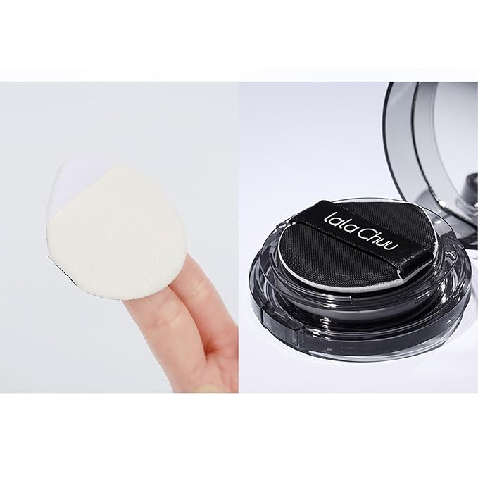 LALACHUU Hair Powder, Hair Powder for Women & Men Root Touch Up Hair Color, Hairline Powder Instantly Gray Water-Resistant Bald Spot Concealer 0.53 Ounce (Natural Black, 0.14 Ounce)