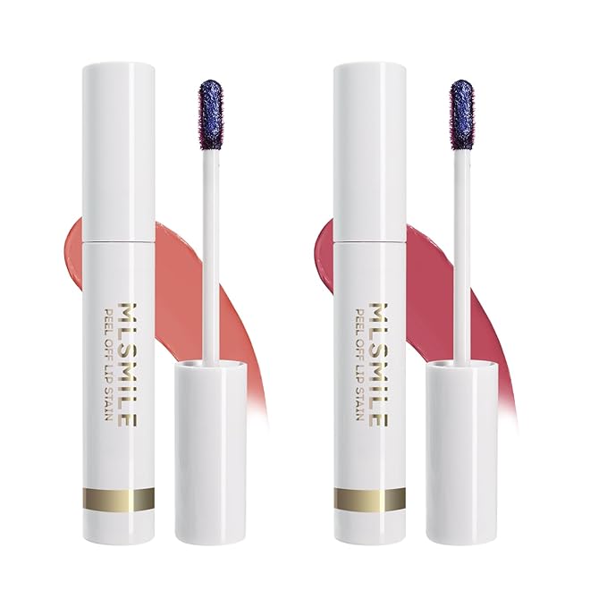 2PCS Lip Stain Peel Off， High Pigment Matte Lip Color,All-Day Vibrant Kiss-Proof Lip Stain, Long Lasting Waterproof Lip Tint for Women