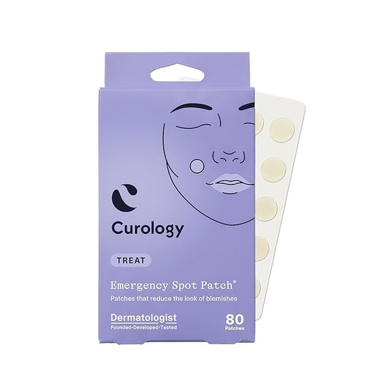 Curology Emergency Spot Pimple Patches for Face, Hydrocolloid Pimple Patches Fast-Acting, 80 Count