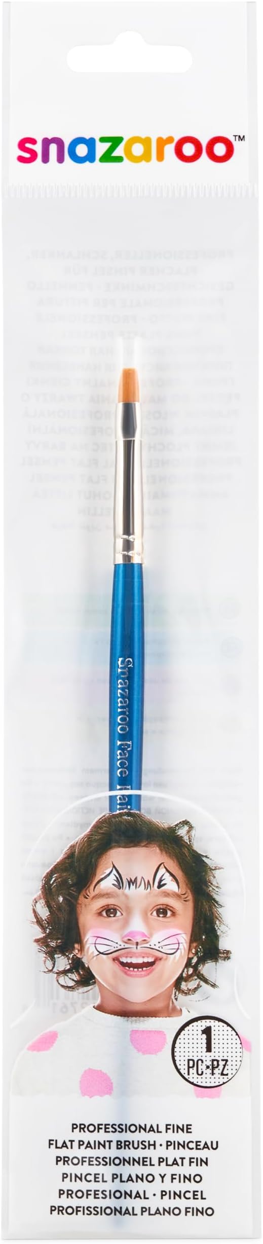 Snazaroo Professional Face Paint Brush, Fine Flat