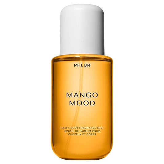 PHLUR Mango Mood Body Mist, 8 Fl Oz - Hair and Body Perfume for Women, Mango, Black Currant & Pink Pepper Body Spray with Vanilla Elixir, Brown Sugar & Patchouli Fragrance