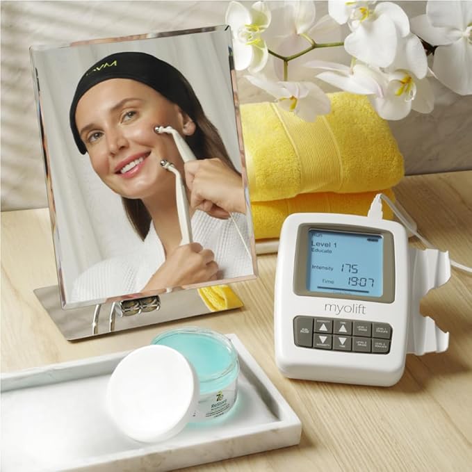 myolift 7E Wellness ReStore Conductive Microcurrent Gel with Bio-Active Complex - 4oz - Facial Skin Care with Green Tea Extract, Hyaluronic Acid & Collagen Peptides - Anti-Aging & Skin Tightening