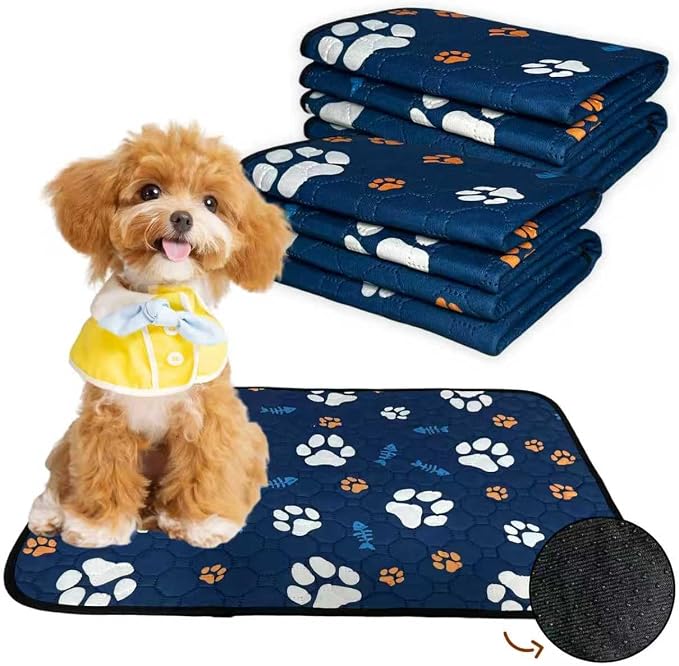 Washable Dog Pee Pads, Waterproof Training Mat,Large | Size:72x72inch(1 Pack),Super Absorbent(Four-Layer Design),Reusable Potty Playpen Mat,Washable Pet Pads,Non-Slip Puppy Pads