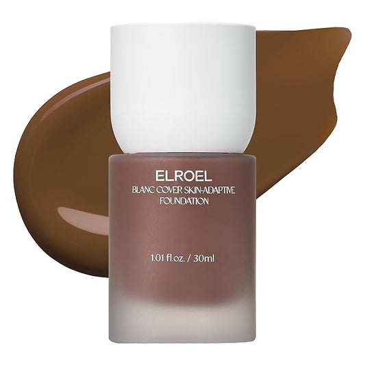 Blanc Cover Skin Foundation - K-Beauty Skincare Liquid Foundation Makeup with Panax Ginseng, Niacinamide & Collagen - Lightweight, Buildable 24HR Hydrating Wear 1.01 Fl Oz (#590)