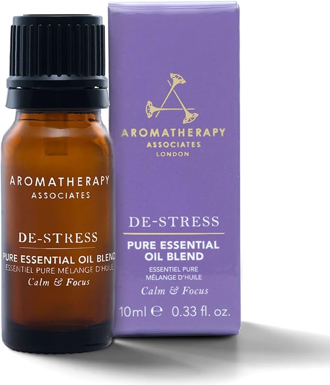 Aromatherapy Associates Atomizer and De-Stress Essential Oil (.33 fl oz) Collection. Waterless, Portable Essential Oil Diffuser with a Calming Blend to Find Clarity