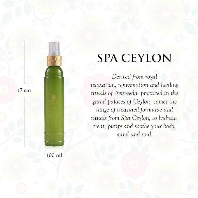 SPA CEYLON Peace Relaxing Body and Pillow Mist | Herbal Skin Care Spray with Lemongrass, Lavender and Peppermint | Hydrating & Calming | Vegan & Cruelty-Free