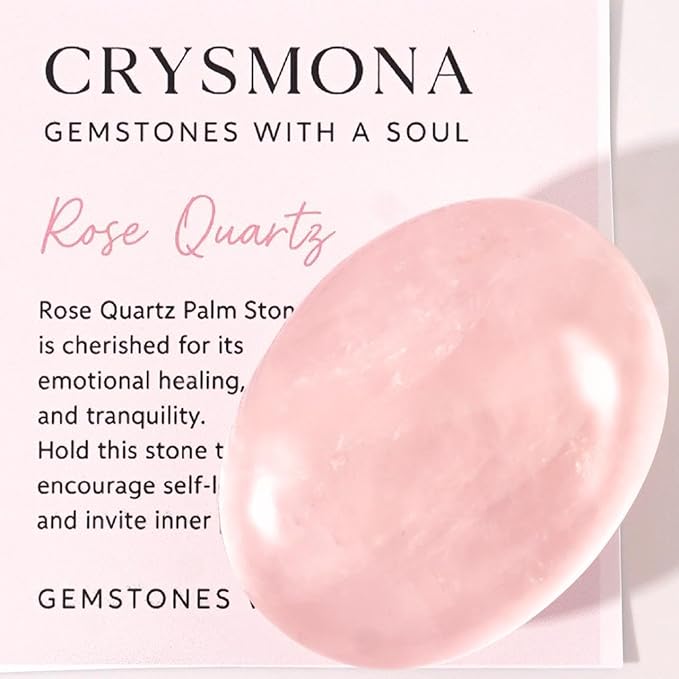 Large Natural Rose Quartz Gemstone Polished Palm Stone Healing Crystals Thick Natural Reiki Worry Stone Energy Balancing Anxiety Stress Relief Meditation 1 Pc