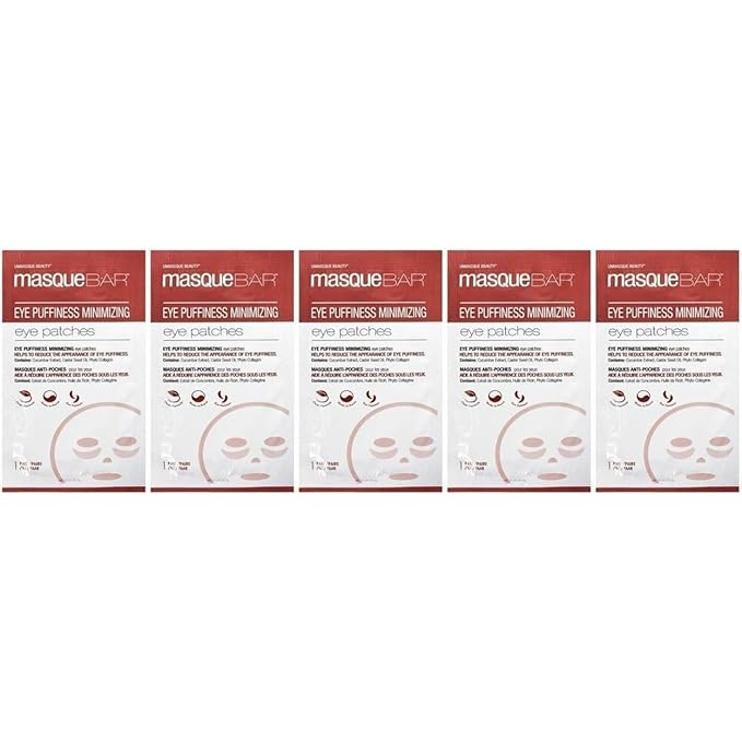 masque BAR Eye Mask Patches Minimizing Puffiness (6 Pairs) – Korean Under Eye Treatment, Hydrating & Smoothing Eye Masks, Boosts Elasticity, Reduces Under Eye Bags