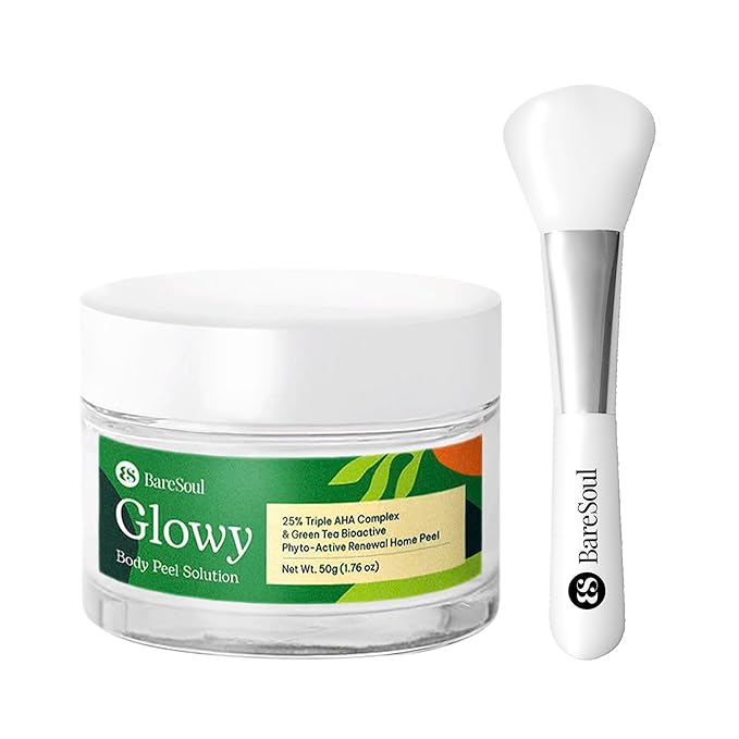Glowy Body Peel - 25% AHA Exfoliating Body Scrub for Women - Improves Uneven Texture on Underarms, Elbows, Knees & Buttocks - Gentle Body Skin Care Products - 1.76 Oz | 50g