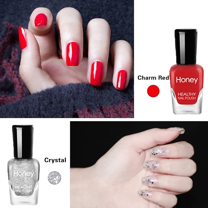 Non Toxic Nail Polish Set, Easy Peel Off and Fast Dry Nail Polish Set for Pack, Eco Friendly & Organic Water Based Nail Polish for Women and Girls (12 Bottles)