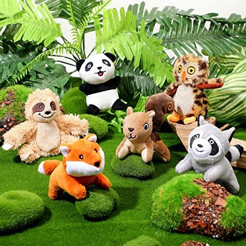 Skylety 7 Pieces Hide and Seek Dog Toys Activity Puppy Chew Squeaky Toys Plush Stuffing Woodland Stuffing with Squeakers for Small Medium Pets Dogs Puppy Gift(Cute,Medium)