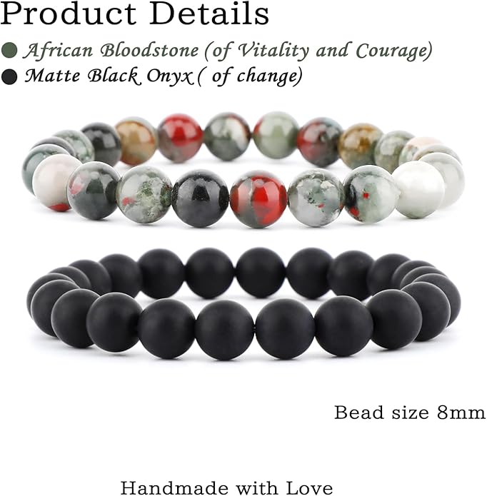 NCB 2.3-Piece 4mm Natural Crystal Gemstone Stretch Bracelets – Handmade Reiki Energy Healing Jewelry for Meditation,Yoga, Unisex
