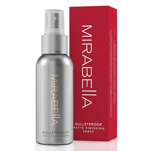 Mirabella Bulletproof Matte Setting Spray for Makeup, Finishing Spray for Makeup Locks in Foundation with a Weightless, Long-Lasting Finish, Setting Spray for Oily Skin is Suitable for All Skin Types
