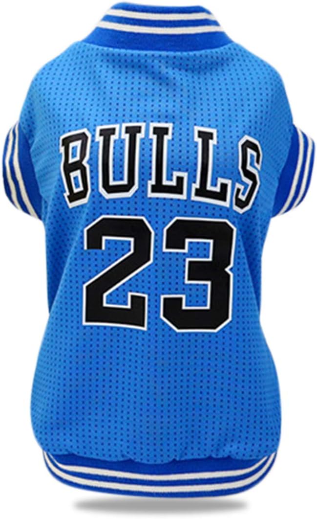 Dog Clothes Basketball Mesh Breathable T-Shirt,Pet Clothes Puppy Sportswear Spring/Summer Fashion Dog Shirt. (Blue, X-Large)