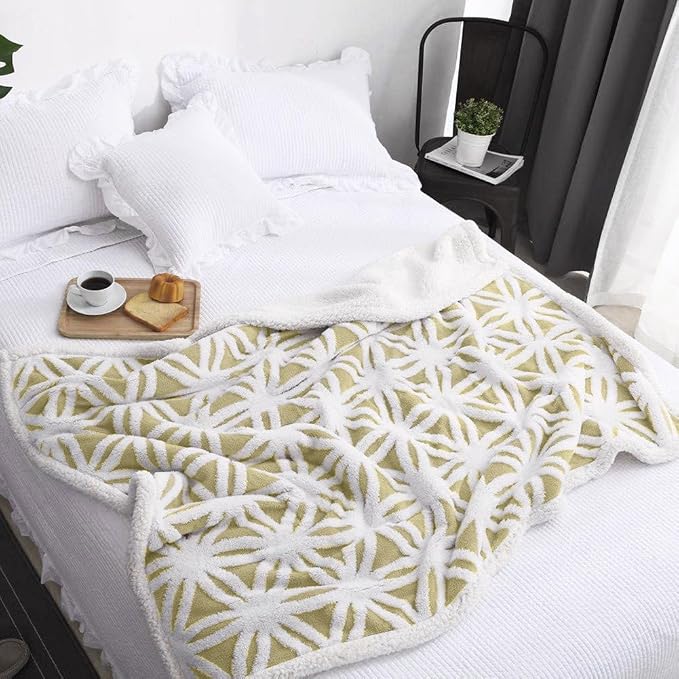 LOMAO Sherpa Fleece Blanket Gifts for Mom Dad Cozy Soft Throw Blanket for Women Men Birthday Gifts Dual Sided Couch Sofa Bed Blanket (Fruit Green, 60''x80'')