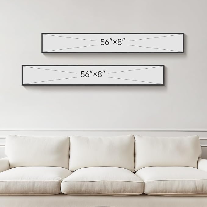Large Framed Neutral Abstract Vertical Wall Art Set of 2, Modern Brown and Beige Canvas Prints Paintings for Walls, Minimalist Long Narrow Pictures for Living Room Bedroom Hallway Entryway Wall Decor