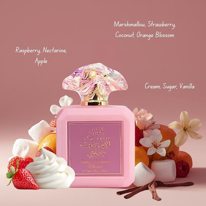 Ard al Zaafaran Pink Blush Shams Al Emarat Khususi Eau de Parfum 100ml & Yara Roll-On 10ml