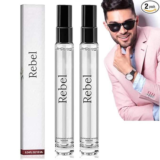 Rebel Cologne Pheromone for Men,Alloura Pheromone Perfume, Long Lasting Men's Cologne Fragrance(2PCS)