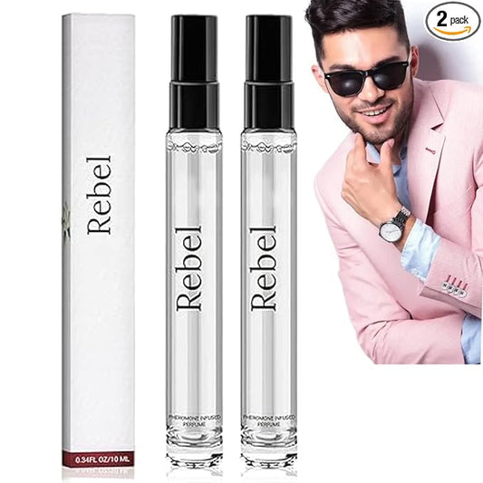 Rebel Cologne Pheromone for Men,Alloura Pheromone Perfume, Long Lasting Men's Cologne Fragrance(2PCS)