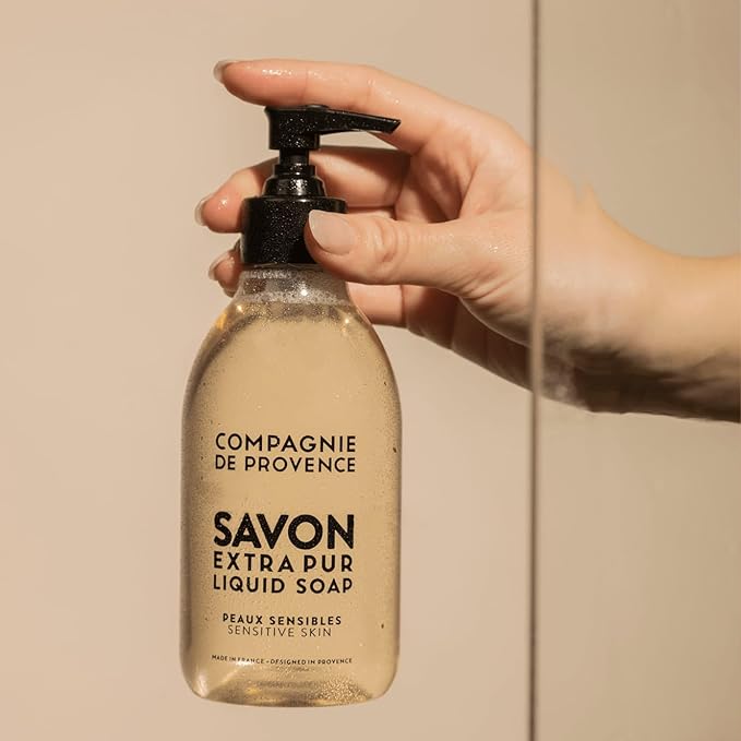 Compagnie de Provence Savon de Marseille Extra Pure Liquid Soap - Sensitive Skin - 10 Fl Oz Plastic Pump Bottle