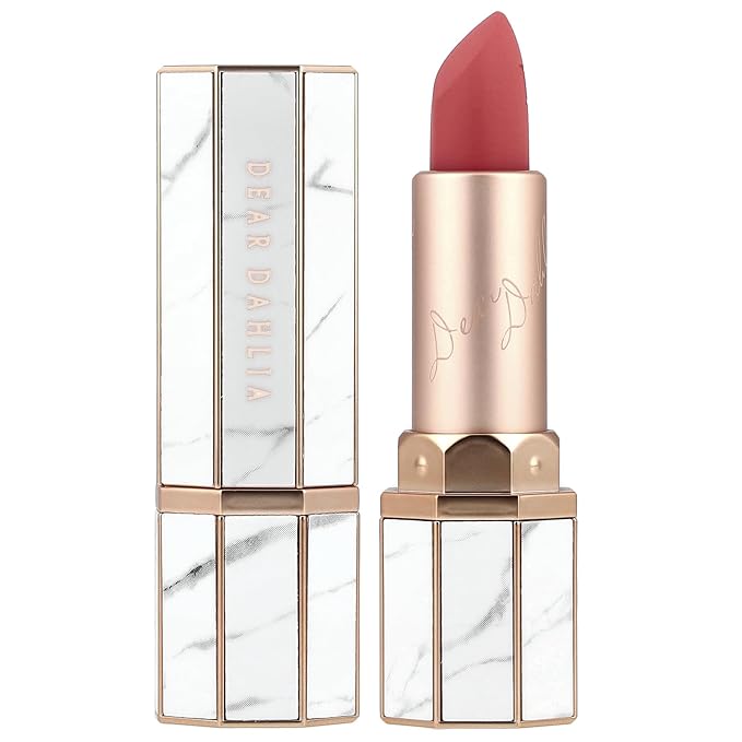 DEAR DAHLIA Paradise Effortless Matte Lipstick (Ashley) - Wightness & Silky Matte Lipstick with Long-Lasting and High-Pigment Color, Dahlia Petal Tip for Easy Use. Vegan & Cruelty-Free. 0.11 oz