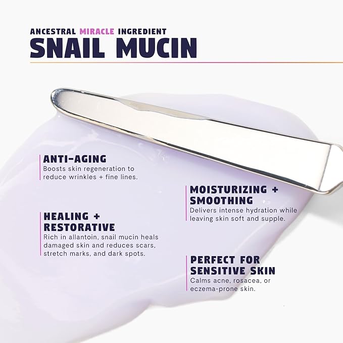 Moon Milk Snail Mucin Moisturizer Gel Cream 3.52 Oz - Blue Light Skin Defense - Korean Snail Mucin Serum Cream that Replenishes Moisture & Leaves Skin Brighter, Plumper, Soothed & Smooth - 2 Pack