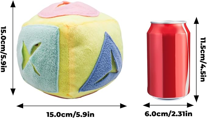 Rabbit Foraging Toy, Bunny Puzzle Treat Dispenser, Feeding Ball Toy with Bell for Bunny, Exercise Enrichment Toys for Bunnies Boredom, Rabbit Accessories for Bunnies Indoor