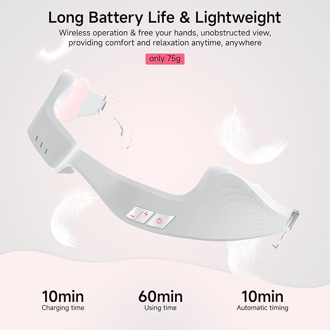 Red Light Therapy Eye Massager with Microcurrent – 3D Contour Design for Dark Circles, Puffiness, Eye Bags & Wrinkles – Under Eye Treatment Device for Fine Lines, Rechargeable & Gentle for Daily Use