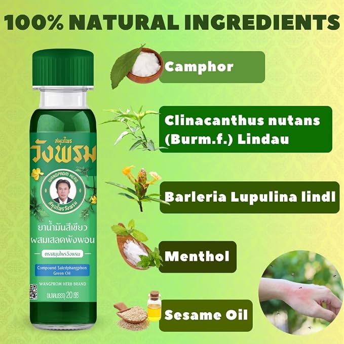 Compound Saledphangphon Green Oil 20 cc (Pack of 3) (Green)