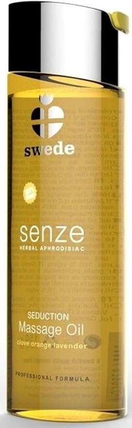 Swede Massage Oil, Herbal, Aphrodisiac, Erotic, Warming Body Oil, Foreplay, Sensual Massage Oil for Couples, Yoni, Relaxing, Full Body, Lotion Massage Oil, Flavor (Seduction, 2.5 fl oz / 75ml)