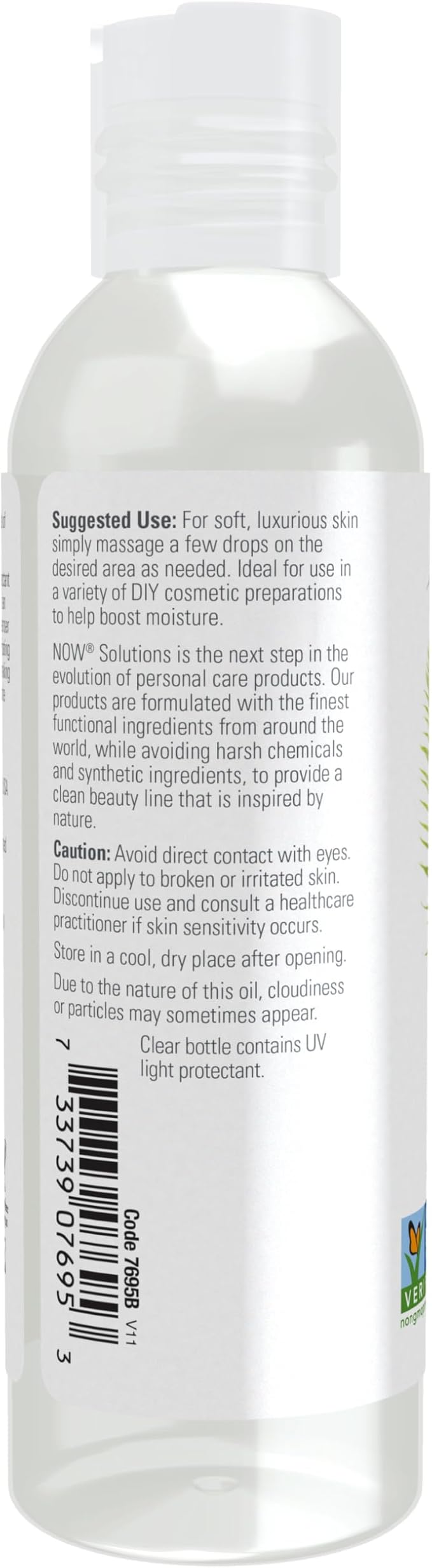 NOW Solutions, Vegetable Glycerin, 100% Pure, Versatile Skin Care, Softening and Moisturizing, 4-Ounce