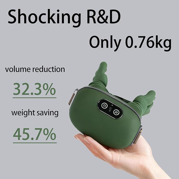 TOlegen Shoulder and Neck Massager, Portable Shiatsu Neck and Shoulder Massager, Electric Deep Tissue 4D Kneading Massage, Portable and Rechargeable for Home and Office (Green)