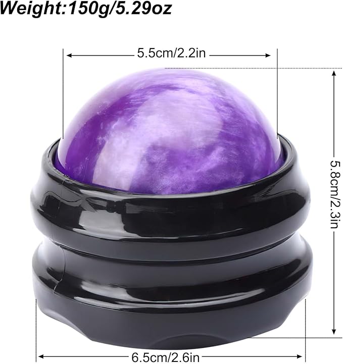 WOVTE Massage Ball, Lacrosse Balls, Self Massage Tool for Sore Muscles, Shoulders, Neck, Back, Foot, Body, Deep Tissue, Trigger Point, Muscle Knots, Yoga and Myofascial Release (Purple)