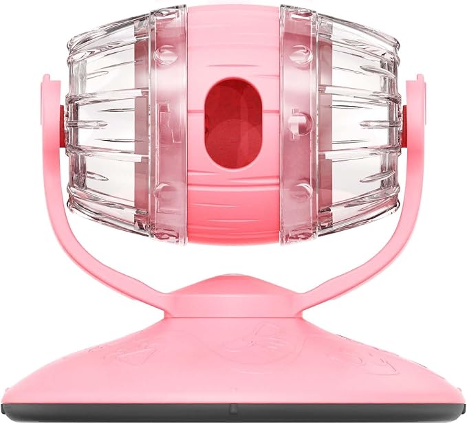 Cat Slow Feeder Toy, Interactive Cat Toy, cat treat dispenser toy(Pink)
